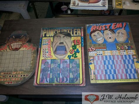 WW2 Gambling Punch Boards / Trade Stimulators.